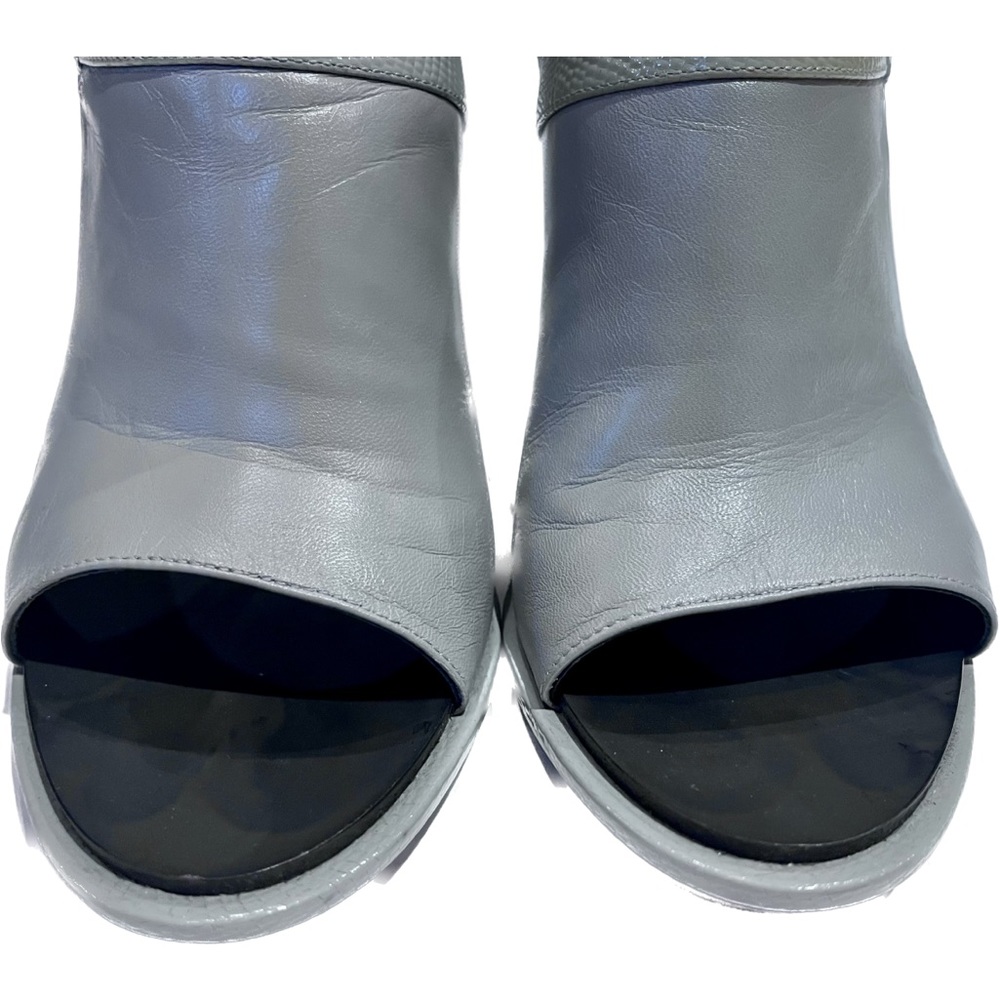 Balenciaga ‘Glove’ Gray Leather Slingback Heels Sandals US 7 - Picture 6 of 7